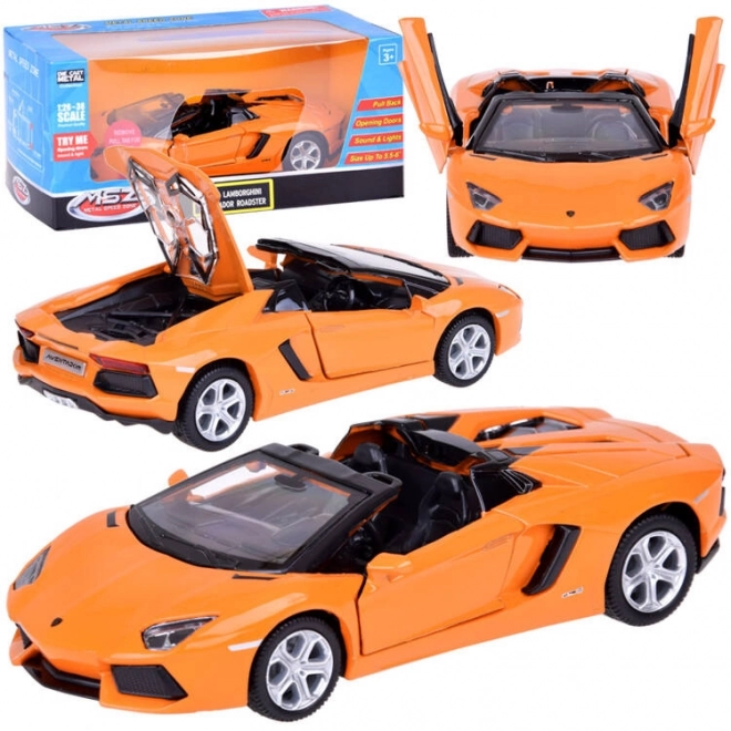 Metalowy model samochodu Lamborghini Aventador Roadster 1:32 interaktywny