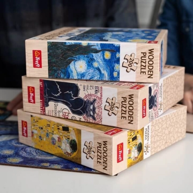 Drewniane puzzle Wielka Fala u Kanagawy 200 elementów