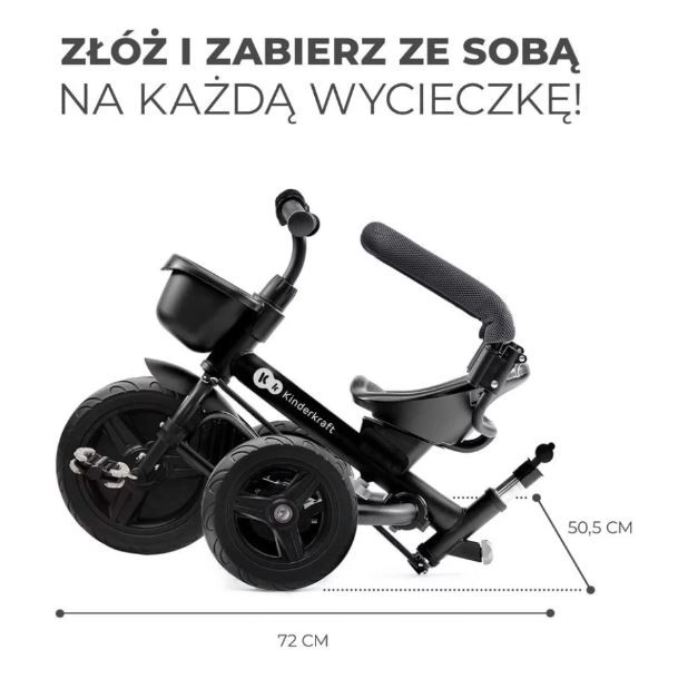 Dziecięcy rowerek trójkołowy Aveo Malachite Grey