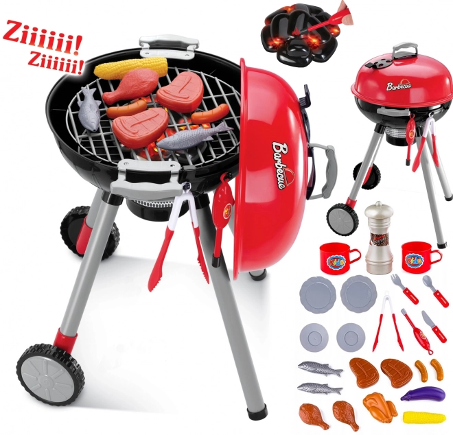 Dziecięcy grill z efektami świetlnymi i dźwiękowymi na baterie