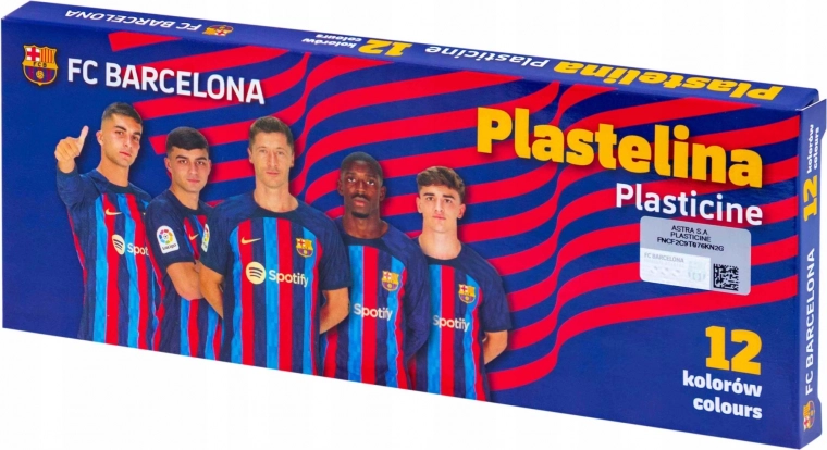 Plastelina ASTRA FC Barcelona – 12 kolorów