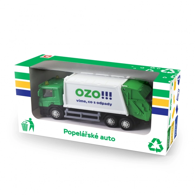 Śmieciarka z logo OZO