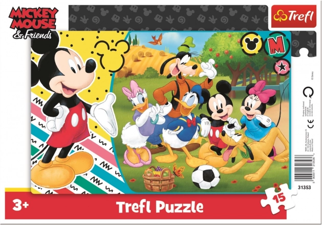 Puzzle TREFL Myszka Miki na wsi 15 elementów