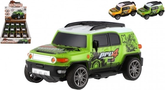 Plastowe terenowe autko 11 cm z napędem typu pull-back w obie strony