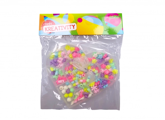Zestaw koralików 55g - Serce