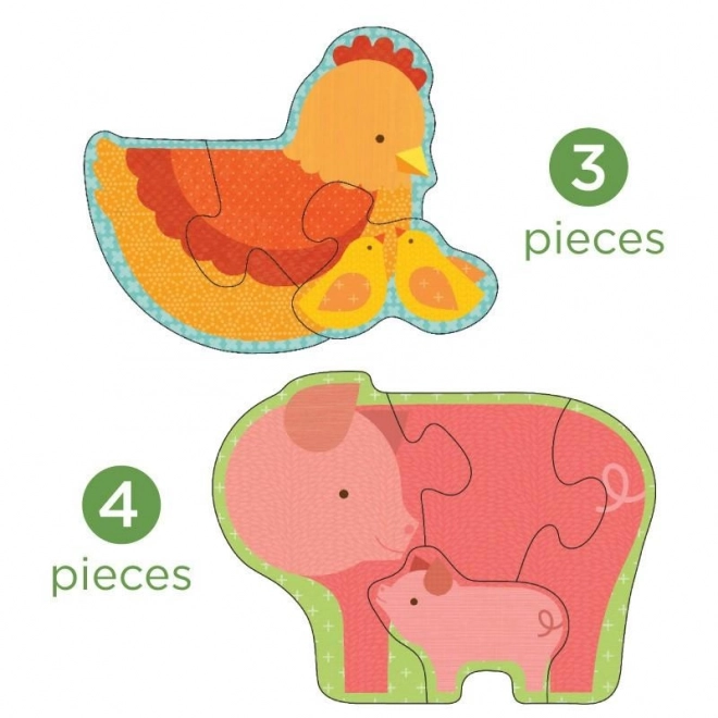 Petit Collage Pierwsze puzzle zwierzątka z farmy
