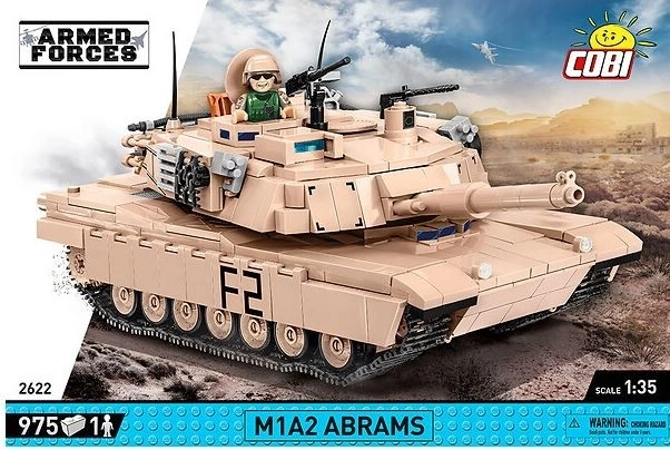COBI 2622 Siły Zbrojne Abrams M1A2, 1:35, 982 k, 1 f