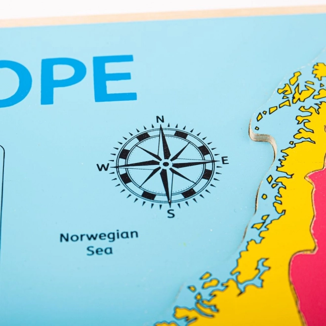 Bigjigs Toys Drewniane puzzle mapa Europy 25 elementów