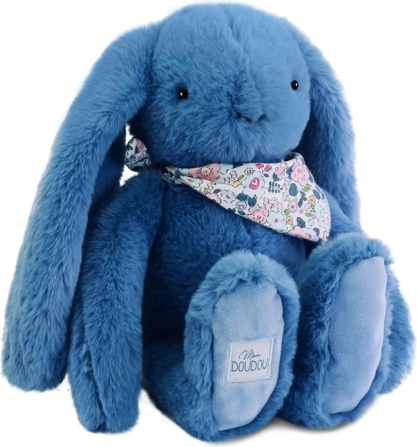 Pluszowy króliczek z niebieską chustką 35 cm