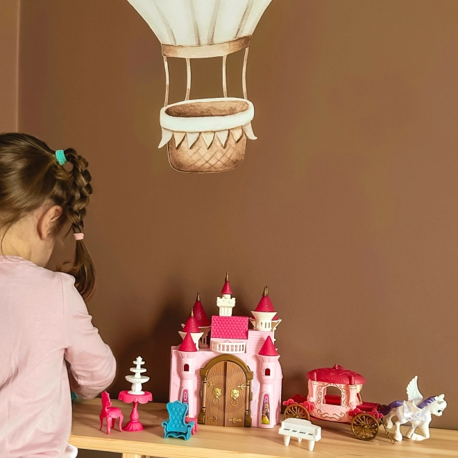Interaktywny magiczny zamek z karocą i akcesoriami
