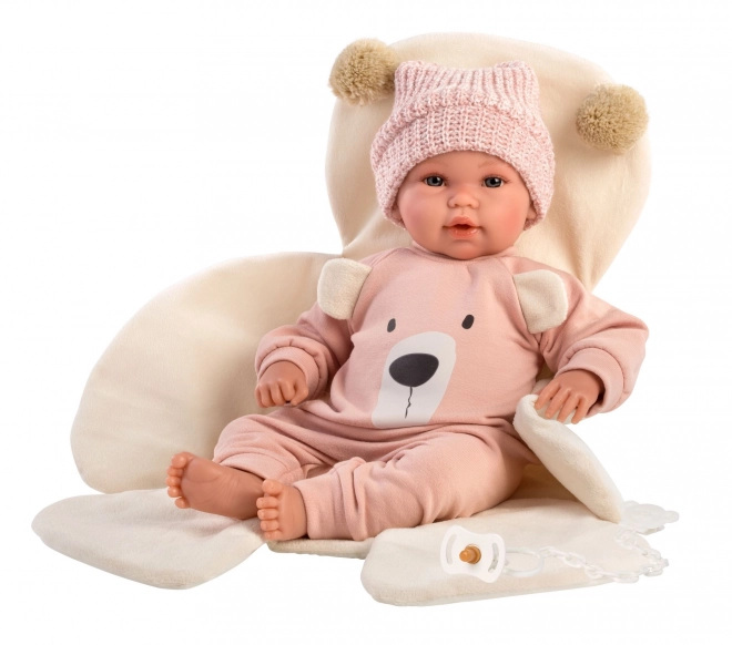 Llorens 63644 NOWORODEK - realistyczna lalka niemowlak z dźwiękami i miękkim materiałowym ciałem - 36 cm