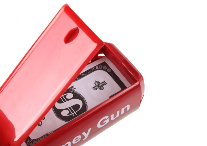 Strzelanie z pistoletu na pieniądze Czerwona pistola na pieniądze Banknotów Launcher