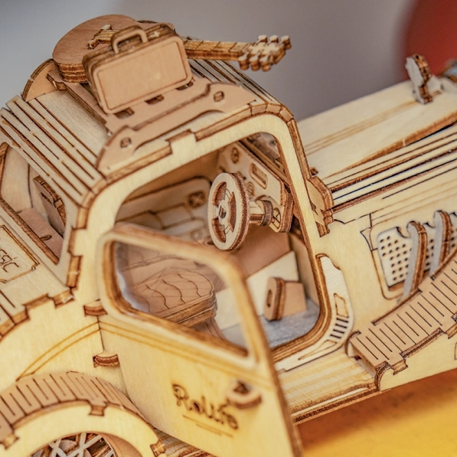 Samochód Vintage - nowoczesne 3D drewniane puzzle
