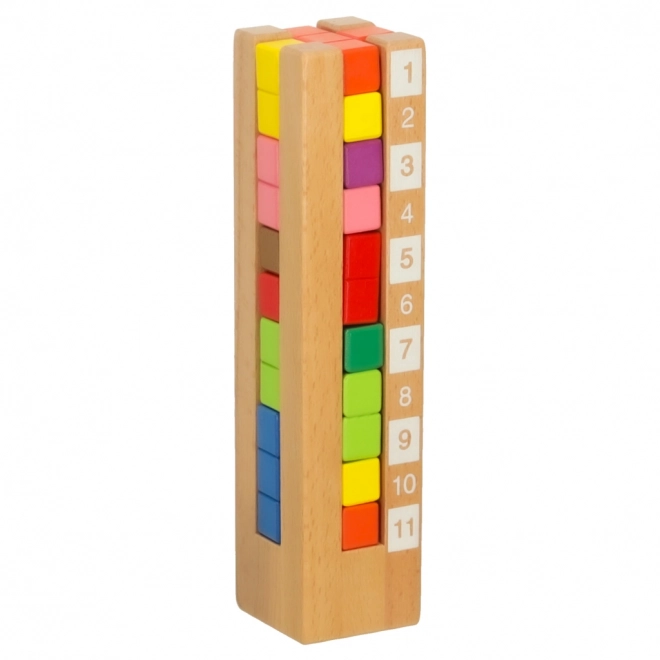 Kolorowe drewniane edukacyjne klocki Montessori