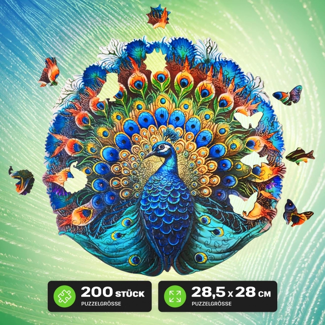 EscapeWelt Drewniane puzzle luminescencyjne Paw 200 elementów