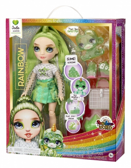 Rainbow High Fashion lalka z zwierzątkiem - Jade Hunter