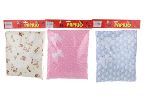 Zestaw puchowy, poduszka, mata - misie, owieczka, kokardy