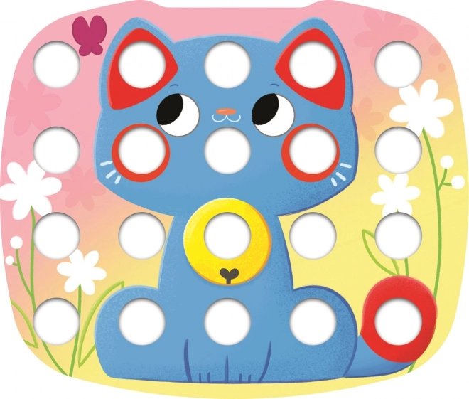 Kolorowa mozaika dla dzieci z plastiku w pudełku 40x27x6cm 12m+