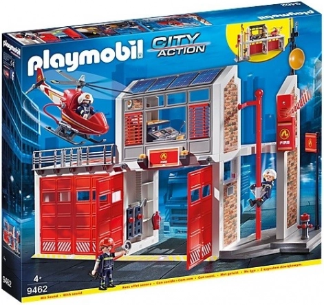 Playmobil City Action duża strażnica z helikopterem