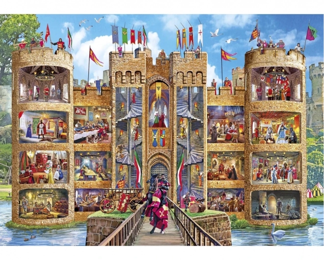 Puzzle Przekrój przez zamek 1000 elementów