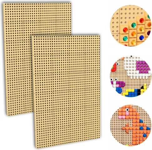 MASTERKIDZ kreatywna ścienna tablica STEM – zestaw 2 szt. + panel montażowy 120 × 80 cm