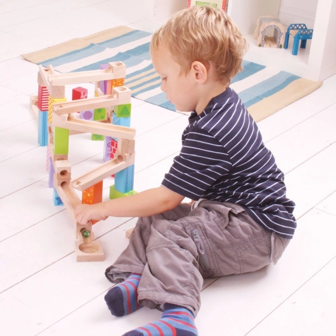 Bigjigs Toys Drewniana kulodrom kolorowy