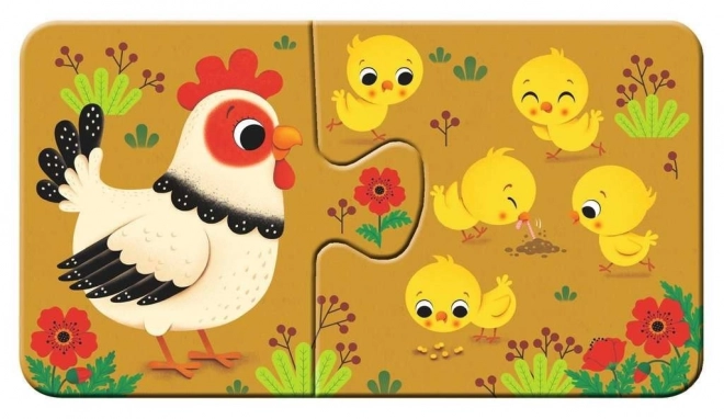 RAVENSBURGER Moje pierwsze puzzle – zwierzątka i młode, 9×2 elementów