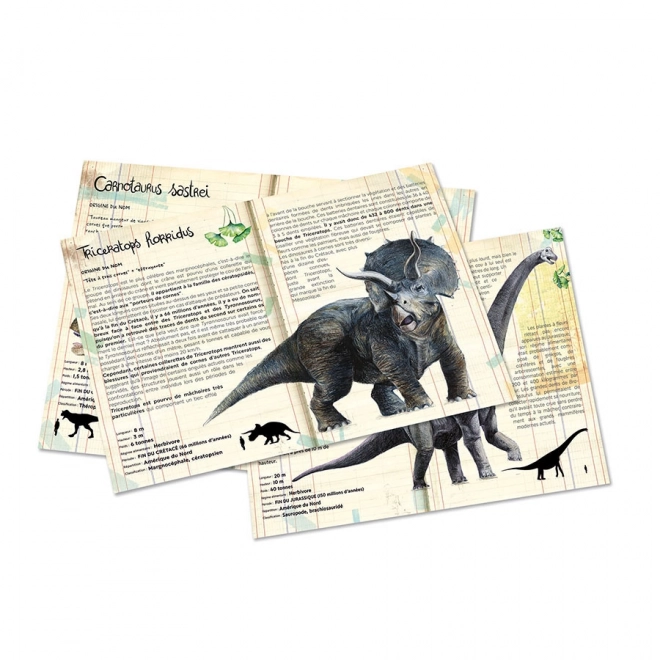 Vilac zestaw trzech puzzli z dinozaurami