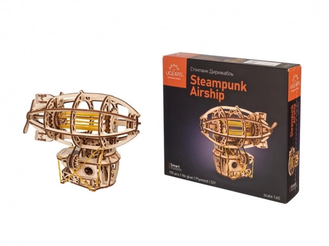 Ugears Drewniana 3D mechaniczna konstrukcja STATEK POWIETRZNY STEAMPUNK