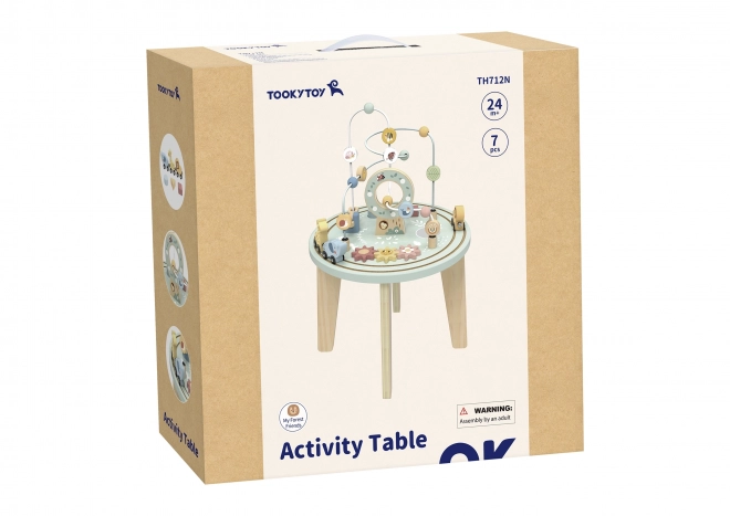 Drewniany stół Montessori z aktywnościami TOOKY TOY
