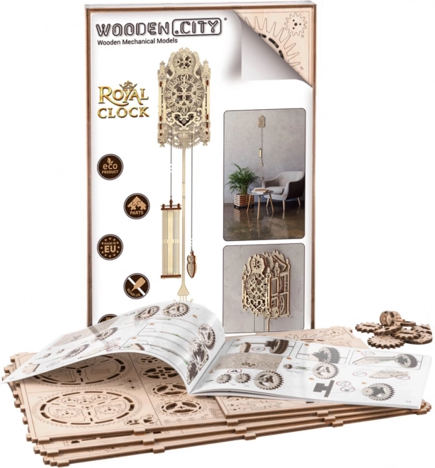 Drewniane 3D puzzle Królewskie zegary