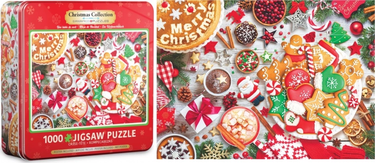 Eurographics puzzle Świąteczny stół 1000 elementów w metalowym pudełku