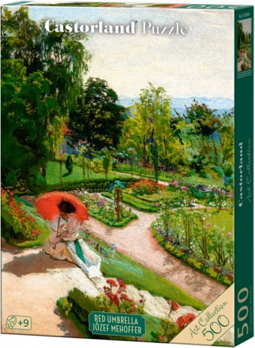 Puzzle 500 elementów – Czerwony parasol autorstwa Józefa Mehoffera