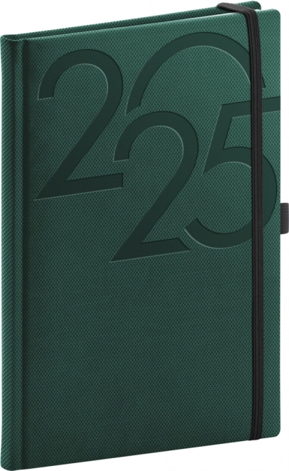 NOTIQUE Tygodniowy dziennik Ajax 2025, zielony, 15 x 21 cm
