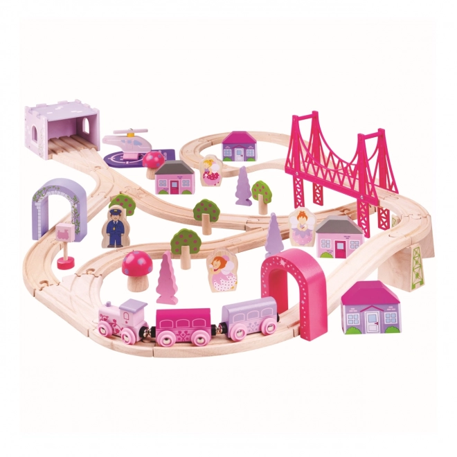 Bigjigs Rail Drewniana Duża Kolejka Księżniczki