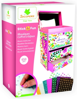 Stick & Fun mozaikowa 3D szkatułka na biżuterię dla dzieci