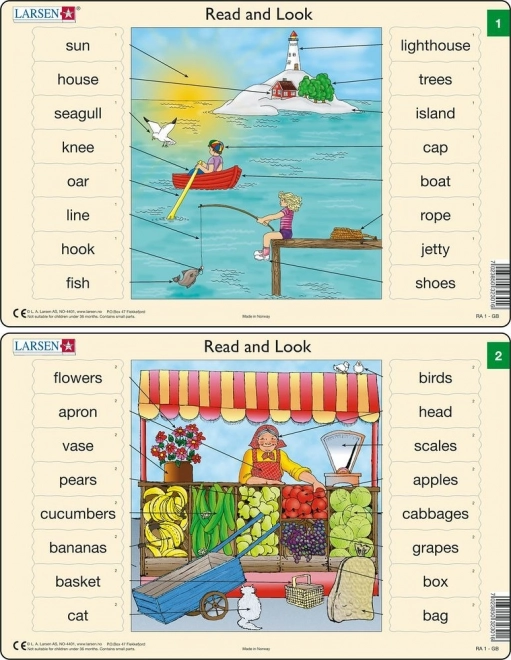 LARSEN puzzle angielski – morze, 16 elementów