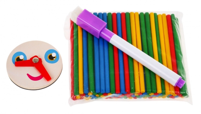 Drewniana magnetyczna tablica dla dzieci 3+ Zestaw edukacyjny + akcesoria