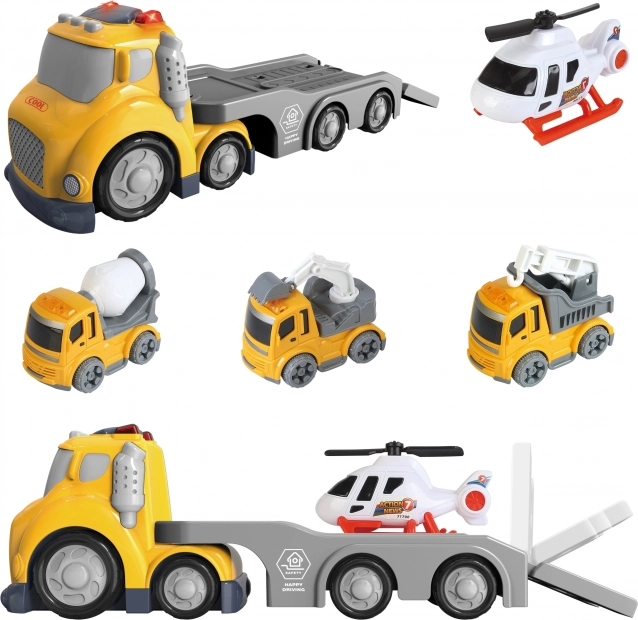 Żółta laweta holownicza WOOPIE City Truck ze światłami i dźwiękami
