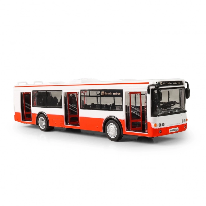 Autobus, który ogłasza przystanki po czesku 28 cm