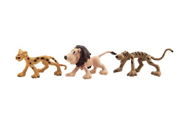Zwierzątka wesołe safari ZOO plastik 9-10cm 6szt w woreczku