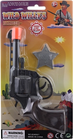 Pistolet na kapiszony z odznaką