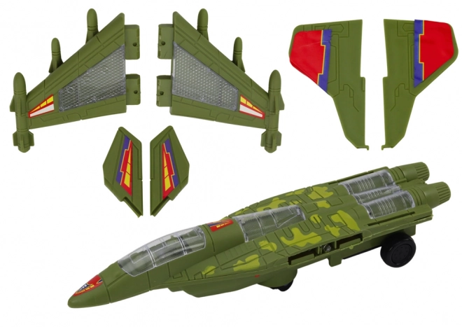 F35 Wojskowe myśliwce Światła Dźwięki Zielone