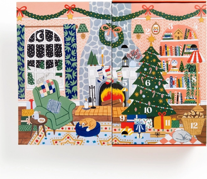 GALISON Puzzle Kalendarz Adwentowy W Domu na Święta 12x42 Części