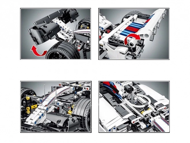 Techniczne klocki Bolid F1 auto wyścigowe