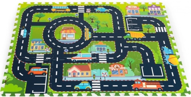 ECOTOYS Piankowe puzzle Miasteczko