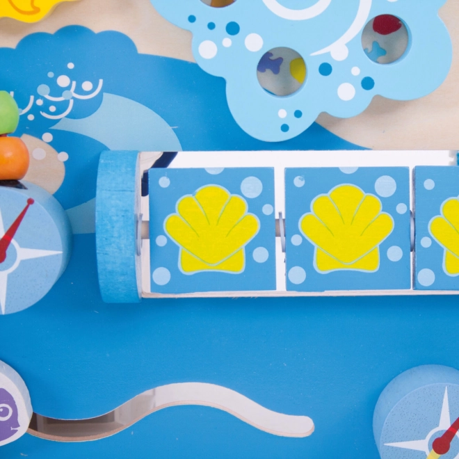 Bigjigs Baby Drewniana motorowa deska morze
