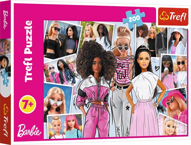 Puzzle w Świecie Barbie 200 elementów 48x34cm w pudełku 33x23x4cm