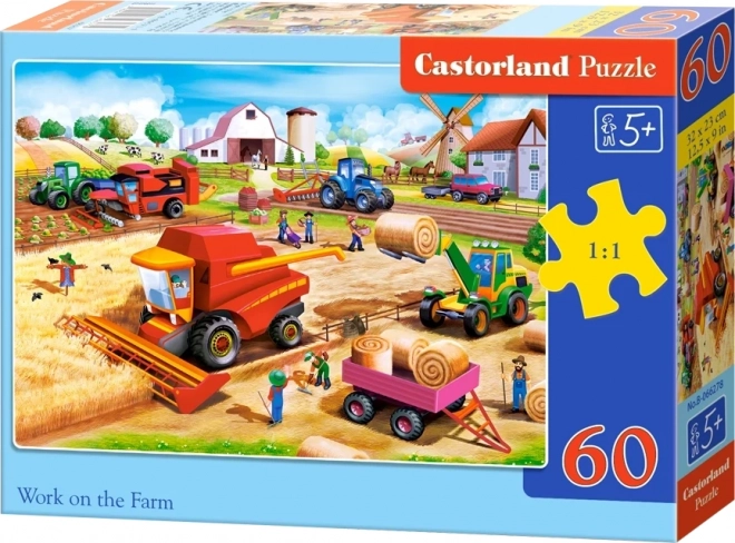 CASTORLAND Puzzle Prace na farmie 60 elementów