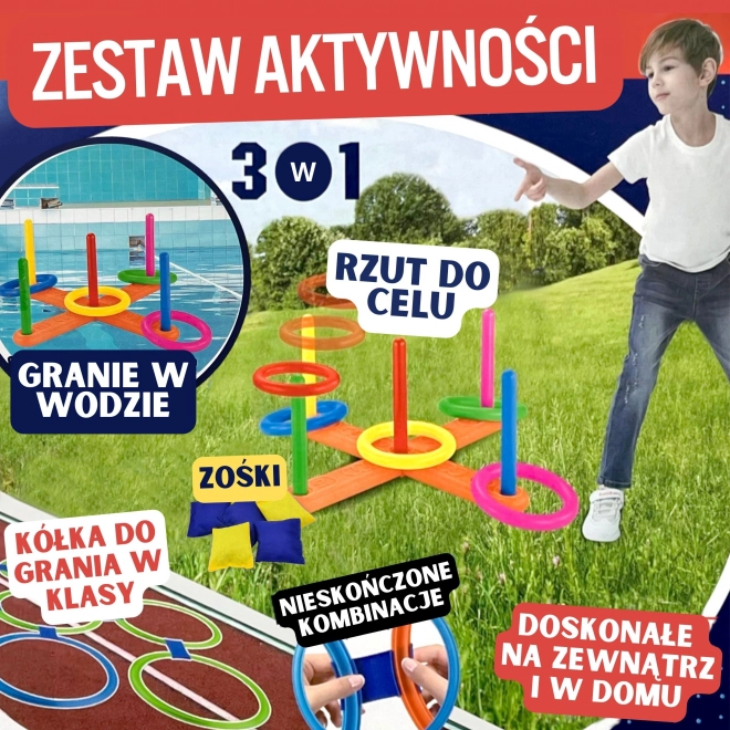 Zestaw 3w1 gry na powietrzu od Woopie